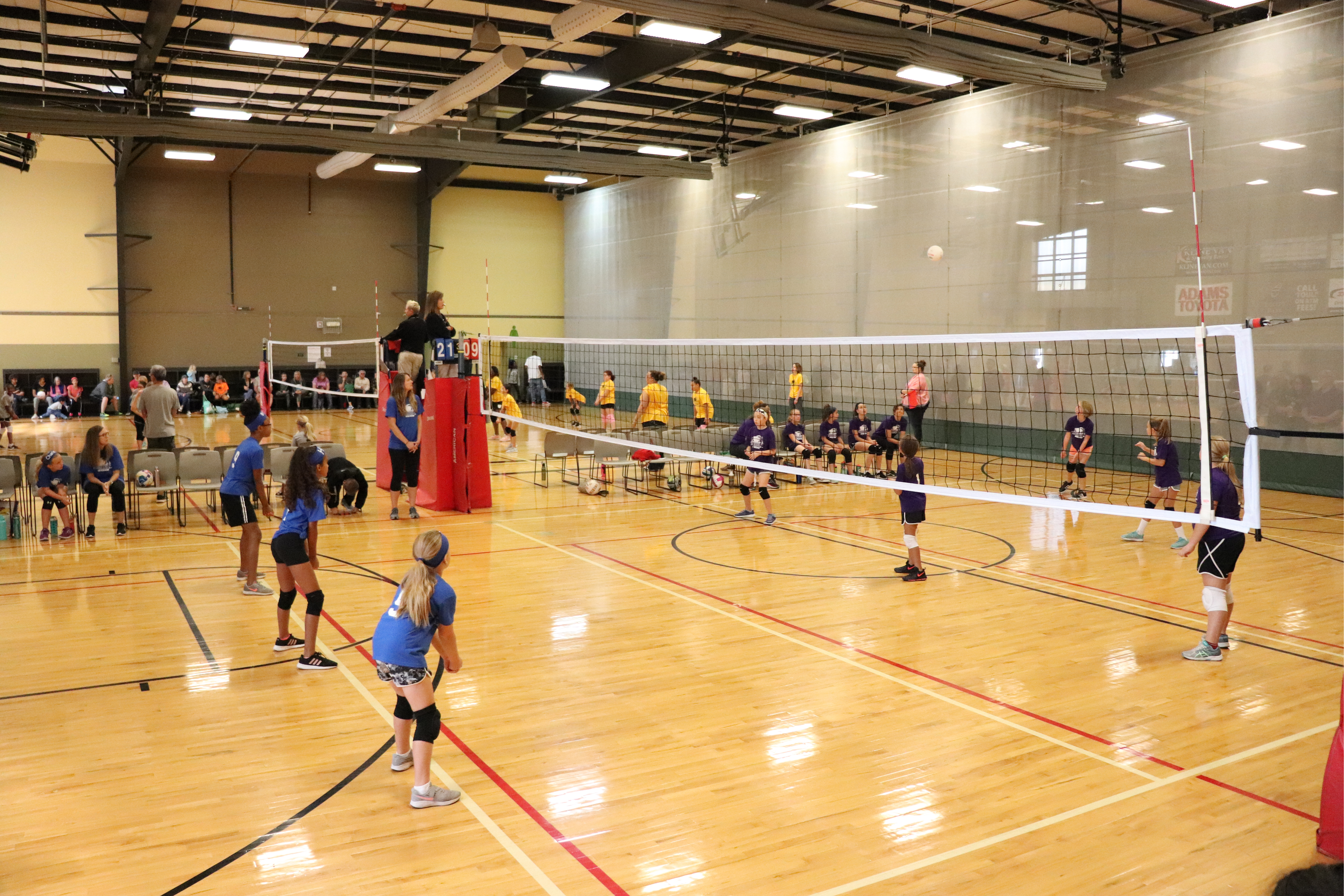Image of volleyball game or practice.
